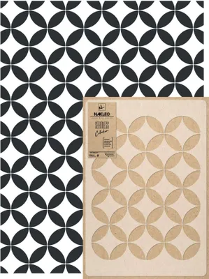 Produktbild von Wandschablone Groß Muster, Malschablone 59x95 cm Rabat Marokkanisch Maurisch Wiederverwendbare Kunststoff, Geometrische Tapete Wandgestaltung