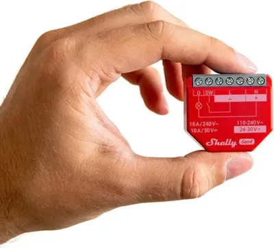 Zdjęcie produktu dla Shelly 1PM Gen4, Mądry przełącznik, Bezprzewodowy, Plastik, 30 m, 50 m, Czerwony