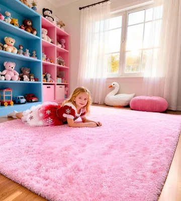 Produktbild von Waschbarer Teppich 200 x 300 cm Rosa