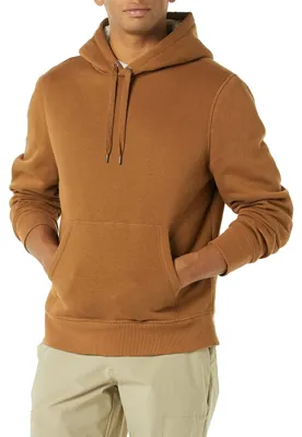 Productafbeelding van A. Essentials herenhoodie met Sherpa-voering, toffeebruin, maat XXL