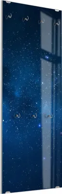 Produktbild von DEQORI Kleiderhaken aus Glas 50x125 cm 'Nächtlicher Sternenhimmel' Wand Garderobe Haken