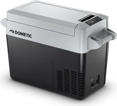 A Dometic cooler is shown against a white background.