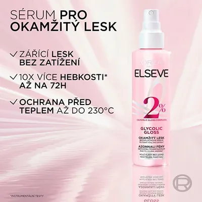 Obrázok produktu pre Bezoplachové sérum pre okamžitý lesk Elseve Glycolic Gloss 150 ml