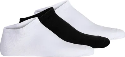 Produktbild von Hudson Uni Sneakersocken, 3er Pack - Easy, Komfortbund, kurze Socken, einfarbig Weiß/Schwarz 39-42