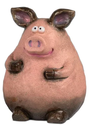 Produktbild von Formano Gartenfigur Schwein Dekofigur Rosa-Braun 24 cm lMagnesia Tierfigur