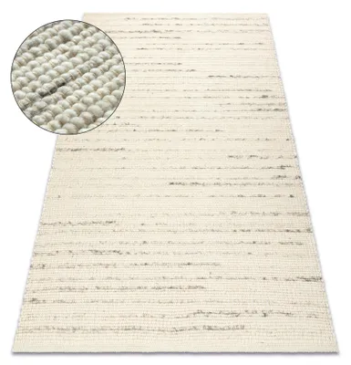Image de Tapis NEPAL 2100 blancs / naturel grigio - laine, double face beige 60x100 cm