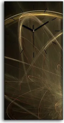 Produktbild von Wanduhr Leinwand Bild Uhr Quarz 30x60 digitales fraktales Kunst - schwarze Hände