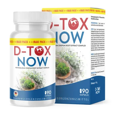 Produktbild von D-Tox Now Kapseln | für deine körperliche Balance | Neutral im Geschmack | Inhalt 90 Kapseln