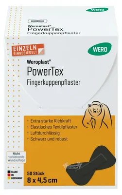Produktbild von Weroplast PowerTex Fingerkuppenpflaster, 50 Stk/Pkg