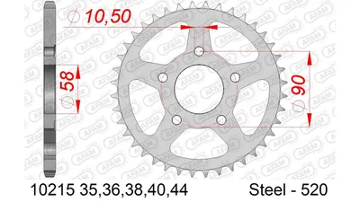Produktbild von AFAM Kettenrad 10215-38 Hinten für HONDA MOTORCYCLES NSR Stahl