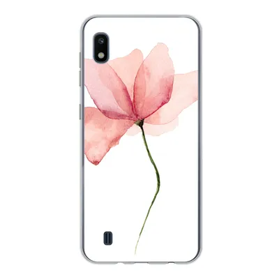 Produktbild von MuchoWow® Handyhülle Schutzhülle Hülle für Samsung Galaxy A10 Blumen - Aquarell - Rosa Silikon Softcase Handy Hülle - Schutzhülle