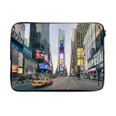 Produktbild von MuchoWow® Laptop Hülle 14 ZollNew York - Gelb - Manhattan Laptoptasche - Laptoptasche - Stoßsicher - Schutzhaube