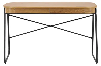 Produktbild von AC Design Blueton, Schreibtisch, Gerade, Rechteckige Form, Eiche, Eiche, Schwarz