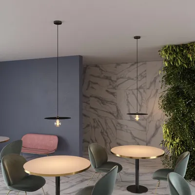 Immagine prodotto di Creative-Cables Lampada a sospensione  Italy completa di cavo tessile, paralume oversize Ellepi e finiture in metallo