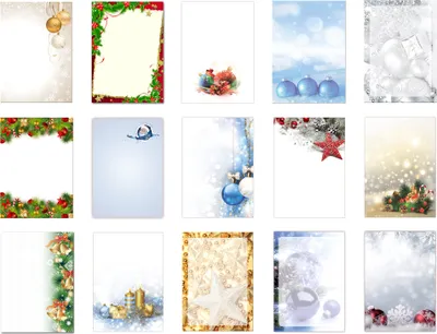 Produktbild von 15 x 8 Blatt Motivpapier Briefpapier Mega Mix DIN A4 Weihnachtskugeln Sterne Kristalle (Weihnachten-5231)