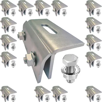 Produktbild von 4 Module Montageset Blechdachklemme mit Sechskantkopf 17