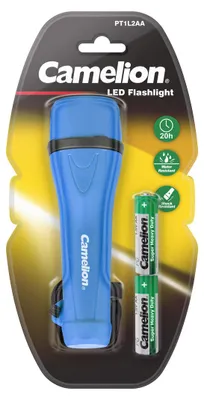 Productafbeelding van CAMELION PT1L2AA-2R6PBP, LED-zaklamp met rubberen behuizing