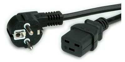 Image de Valeur VALEUR 19.99.1553 câble d'alimentation Noir 3 m CEE7/7 C19 coupleur