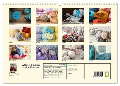 Produktbild von WOLLE Stricken ist eine Passion (Wandkalender 2026 DIN A3 quer), CALVENDO Monatskalender