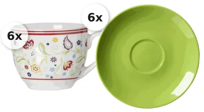 Produktbild von Espressotassen - Set 12 tlg. Doppio Shanti grün