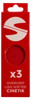 Obrázek produktu pro Balení 3 ks Overgrips Smooth Softee Cinetik Rojo ÚNICA