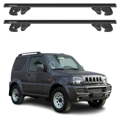 Produktbild von Dachträger Grundtäger für Suzuki Jimny III 1998-2012 Pre-FL Alu Schwarz 2tlg, KI-generiertes Bild