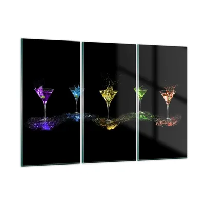 Produktbild von Bilder auf glas - Cocktail trinken Alkohol Glas - 105x70cm - Glasbilder - Wandbilder - Kunstdruck - zum Aufhängen bereit - Wanddekoration aus Glas - Glas Bilder - Wandbild auf Glas - GCE105x70-0442