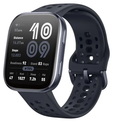 Produktbild von Amazfit Bip 6 Black, 5 cm (1.97"), AMOLED, Touchscreen, 512 GB, GPS, 27,9 g