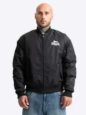 Produktbild von Herren Bomberjacke Boxy Fit TORKSEY Black/White L Lonsdale