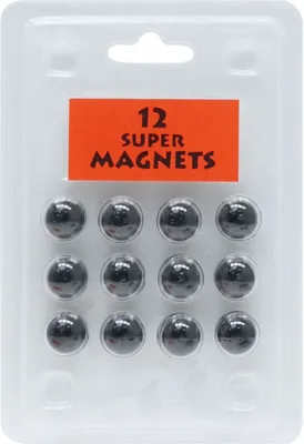 Produktbild von Deknudt Kunststoffmagnete, 12 Stück, schwarz