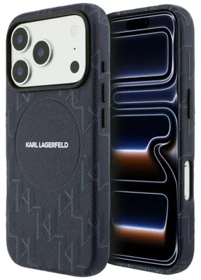 Obrázek produktu pro Pouzdro Karl Lagerfeld Monogram MagSafe pro iPhone 17 Pro Max, modré