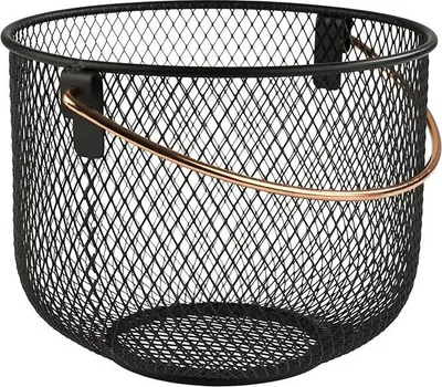 Produktbild von APS 30207 Brot- und Obstkorb, Metall, Griff in Kupferoptik, Ø 21 cm, Höhe 16,5 cm, schwarz