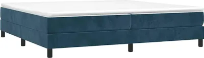 Produktbild von vidaXL Boxspringbett mit Matratze Dunkelblau 200x200 cm Samt