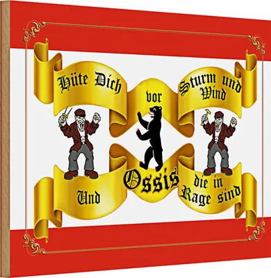 Produktbild von Holzschild Spruch 30x20cm hüte dich vor Ossis
