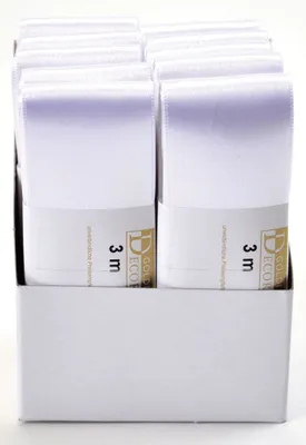Produktbild von Goldina® 1172040011003 Doppelsatinband - 40 mm x 3 m, weiß