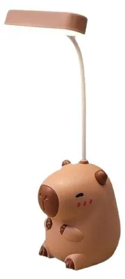 Produktbild von Capybara Nachtlicht Schreibtischlampe Mit Anspitzer, 1 Stück, Niedliches Tiermotiv Für Schüler Und Kinderzimmer