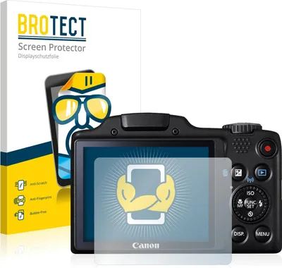 Produktbild von 2x Für Canon PowerShot SX510 HS Schutzfolie BROTECT Displayschutz Display Schutz Folie Klar Transparent