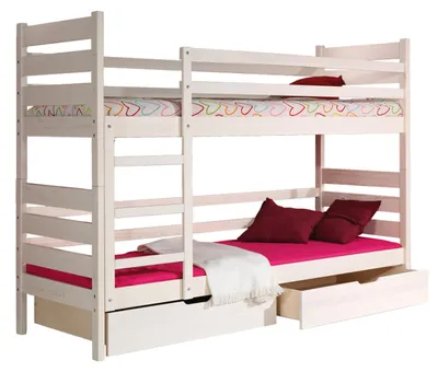 Produktbild von Hochbett Doppelstockbett Etagenbett Kinderbett Bett Bettkasten Farbauswahl