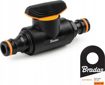 Produktbild von Bradas ECO-PWB2242 Schwarzes Leitungsventil