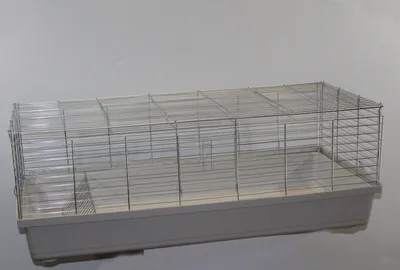 Produktbild von 1,20m Hasenkäfig Meerschweinkäfig grau