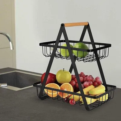 Produktbild von Famanu Obstschale mit 2 Etagen - Schwarz