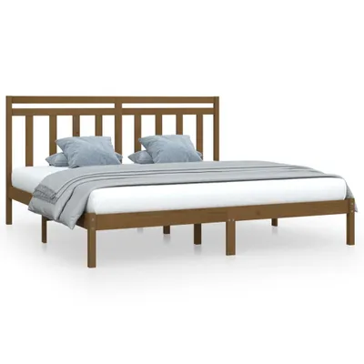 Obrázok produktu pre Posteľný rám medovo-hnedý masív 200x200 cm