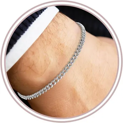 Immagine prodotto di Bracciale da uomo in acciaio inossidabile 316L, lunghezza da 19 a 23 cm, larghezza da 3 a 12 mm