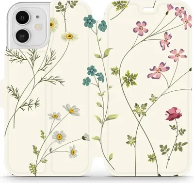 Produktbild von Handyhülle mit klappe für iPhone 12, Mobiwear Book, Feldblumen