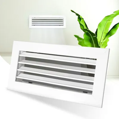 Productafbeelding van Horizontale Lamellen - Airco Lamellen - Airco Beschermen - Verwarmen en Koelen - 300 x 100 mm - Wit