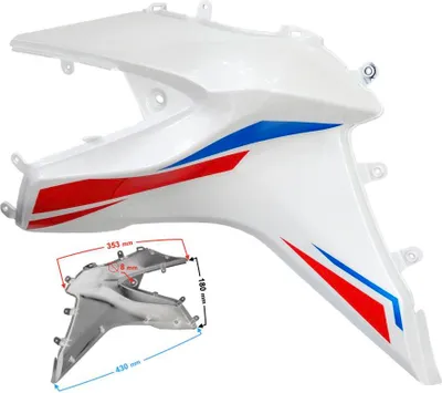 Produktbild von Tankverkleidung links weiß GT 125