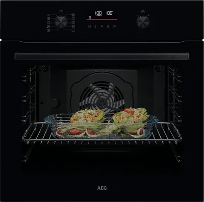 Produktbild von AEG 5000 SurroundCook / Einbaubackofen / Pyrolytische Selbstreinigung / Schwarz NBU5P40SK