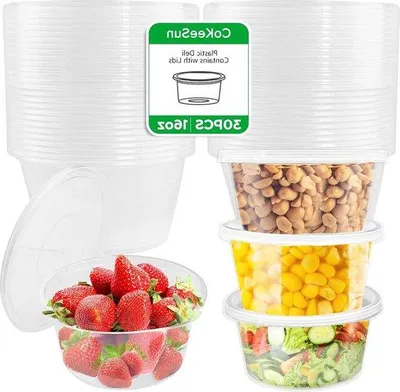 Immagine prodotto di 30 contenitori in plastica riutilizzabili da 450 ml
