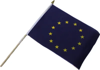 Produktbild von Fahne Flagge Europa 21x16cm mit Holzstab Handfahne Stockflagge Banner Fan Sport