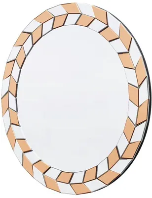Image de Miroirs muraux élégants - Miroirs décoratifs ronds modernes - Pour le salon et la chambre à coucher - 60 cm